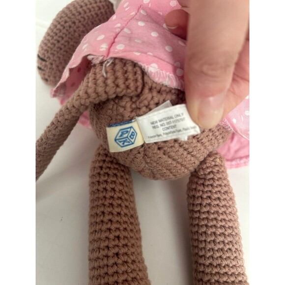 Pottery Barn Kids Knit Crochet Mouse Plush PBK - Picture 4 of 8